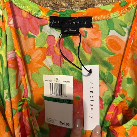 ✨NWT✨ Sanctuary Nightgown Floral Print Flowy PJ's Size LG - Picture 6 of 6